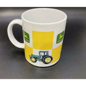 John Deere Green Yellow 90's Tractor Gibson Coffee Mugs Cup Vintage Retro EUC